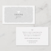 グレーハートお買い物ありがとう 名刺 (正面/裏面)