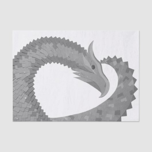 グレーハートドラゴンの白 薄葉紙 (正面)