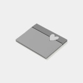 グレーハートラブ石板グレーポストIt付箋 ポストイット (アングル)