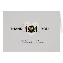 グレーハート結婚オス |サンキューカード