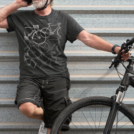 グレーバイク/自転車サイクリング Tシャツ