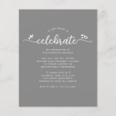 グレーバジェット卒業4フォトスクリプト招待状 (裏面)