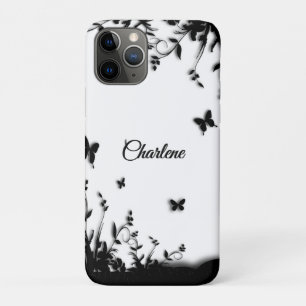 グレーバタフライガーデンパーソナライズされた iPhone 11 PROケース