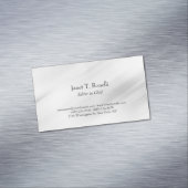 グレーバックグラウンエレガントドプレーンシンプルプロフェッショナル マグネット名刺 (インサイチュ)