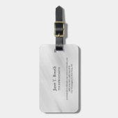 グレーバックグラウンエレガントドプレーンシンプルプロフェッショナル ラゲッジタグ (正面縦)
