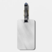 グレーバックグラウンエレガントドプレーンシンプルプロフェッショナル ラゲッジタグ (裏面縦)