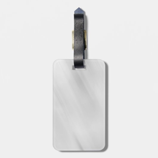 グレーバックグラウンエレガントドプレーンシンプルプロフェッショナル ラゲッジタグ (裏面縦)