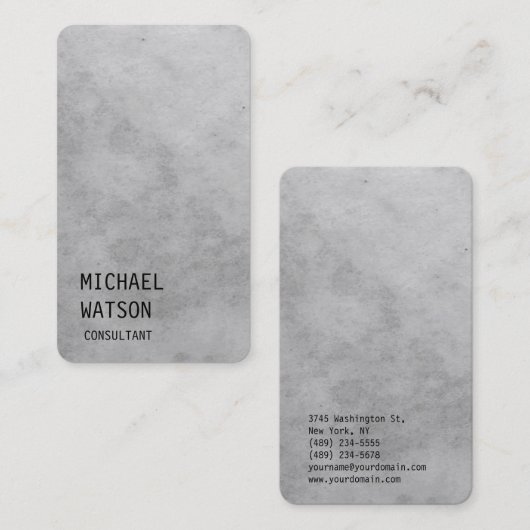 グレーバックグラウンシンプルドトレンディーコンサルタント 名刺 (正面/裏面)