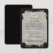 グレーバッツ ゴシック ハロウィン マッチング ウェディング 詳細 出欠カード (正面/裏面)