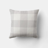 グレーバッファローチェックモノグラム |農家モダン家 クッション (裏面)