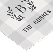 グレーバッファローチェックモノグラム |農家モダン家 ショートテーブルランナー (コーナー)