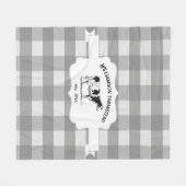 グレーバッファロープレイドファームカウズフリースブランケット フリースブランケット (正面(横))