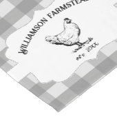 グレーバッファロープレイドファームチキン ショートテーブルランナー (コーナー)