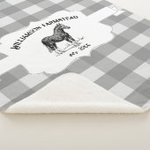 グレーバッファロープレイドファームホースシェルパブランケット シェルパブランケット (3/4)