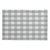 グレーバッファロープレイドモノグラムピラローケース 枕カバー (裏面)