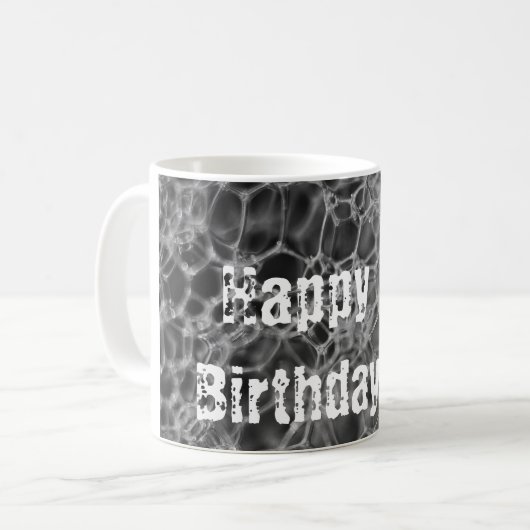 グレーバブルデザイン コーヒーマグカップ (正面左)