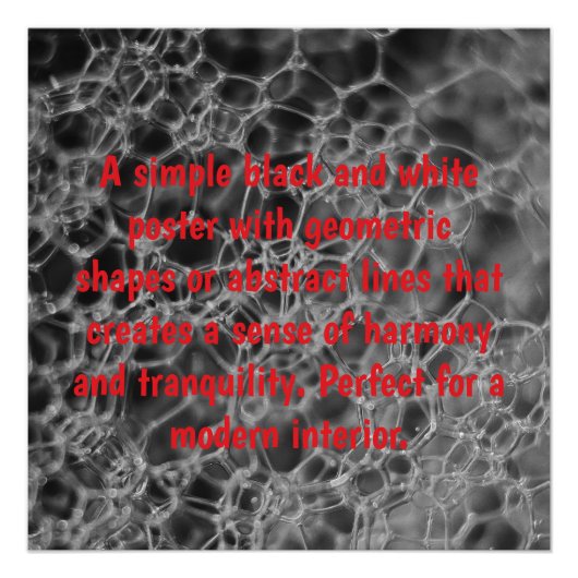 グレーバブルデザイン ポスター (正面)