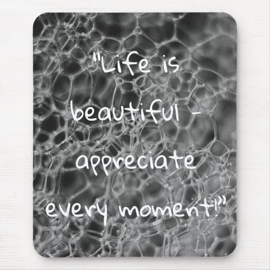 グレーバブルデザイン マウスパッド (正面)