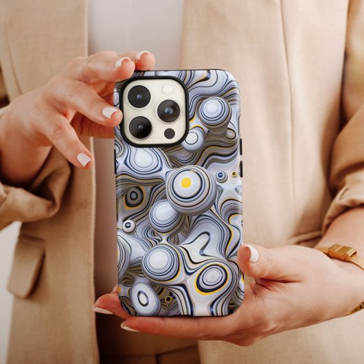 グレーバブル抽象芸術 | iPhone 1,4,000ケース Case-Mate iPhoneケース