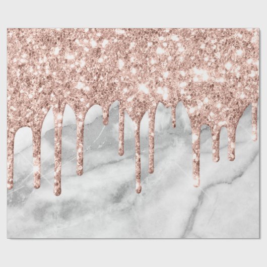 グレーバラパウダー火花大理石ドリップスグリッターメタル ラッピングペーパー (フラット)