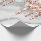 グレーバラパウダー火花大理石ドリップスグリッターメタル ラッピングペーパー (角)