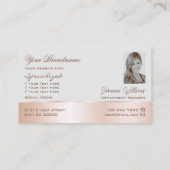 グレーバラ金ゴールドデコールゴージャスな花と写真 名刺 (裏面)