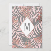 グレーバラ金ゴールドトロピカルパームツ葉リーズ 招待状 (裏面)