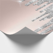 グレーバラ金ゴールド赤面火花粉末ドリップグリッター ラッピングペーパー (角)