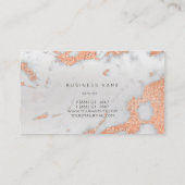 グレーバラ銅金ゴールド大理石メタリックスタイリスト 名刺 (裏面)