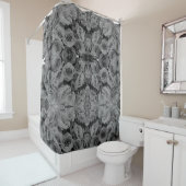 グレーバラ、グレーフローラ写真 シャワーカーテン (インサイチュ)