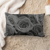 グレーバラ、グレーフローラ写真 ランバークッション (ブランケット)