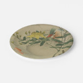 グレーバード金魚オリエンタルチャイノアイセリー自然アート ペーパープレート (アングル)