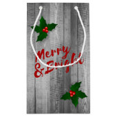 グレーバーンウッドプランクスメリー&ブライトクリスマス スモールペーパーバッグ (裏面)