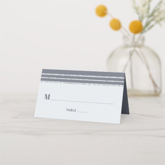 グレーバー(ユダヤ教の)バル・ミツバーシルバータリッはっきりしたトスクリプモダント プレイスカード (正面)