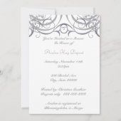 グレーバ魅力的ードケージブライダルシャワー招待 招待状 (裏面)