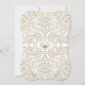 グレーパタお洒落ーン結婚式招待状 招待状 (裏面)