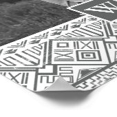 グレーパタアステカーン |モノグラムの写真 ポスター (角)