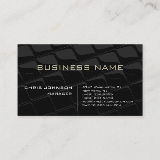 グレーパタスタイリッシューン未来型テクノ名刺 名刺 (正面)