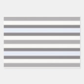 グレーパタストライプのーン ラッピングペーパーシート (正面3)