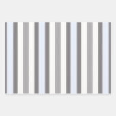 グレーパタストライプのーン ラッピングペーパーシート (正面2)
