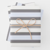 グレーパタストライプのーン ラッピングペーパーシート (インサイチュ)