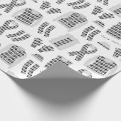 グレーパターアーガイルンアイテムの折り返し紙 – 大 ラッピングペーパー (角)