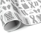 グレーパターアーガイルン項目のラッピング紙 ラッピングペーパー (ロールコーナー)