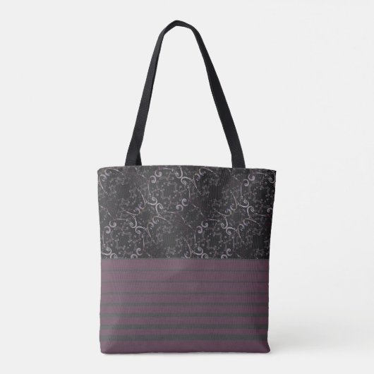 グレーパターパーソナライズされたン トートバッグ (裏面)