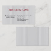 グレーパターモダンンエレガントクラシカルシンプル 名刺 (正面/裏面)