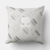 グレーパターンミッドセンチュリーチェア抽象芸術パターンFl クッション (正面)