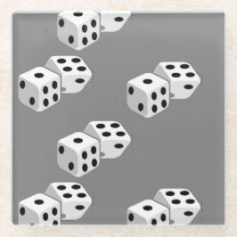 グレーパターン上の寸法 ガラスコースター