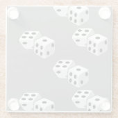 グレーパターン上の寸法 ガラスコースター (裏面)