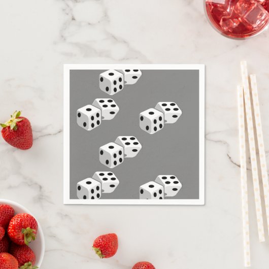 グレーパターン上の寸法 スタンダードカクテルナプキン (インサイチュ)