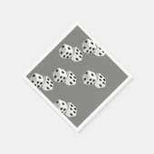 グレーパターン上の寸法 スタンダードカクテルナプキン (角)